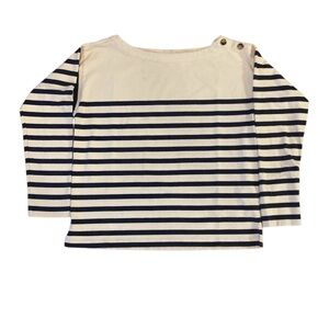 J. Crew Nautical Blue and White Long Sleeve Tee